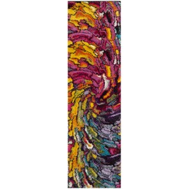 Safavieh Fiesta Shag Collection FSG373M Modern Abstract Runner, 2'3" x 8' , Multi
