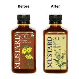 DAANA Mustard Oil for Skin: Certified USDA Organic, Extra Virgin, Cold Pressed