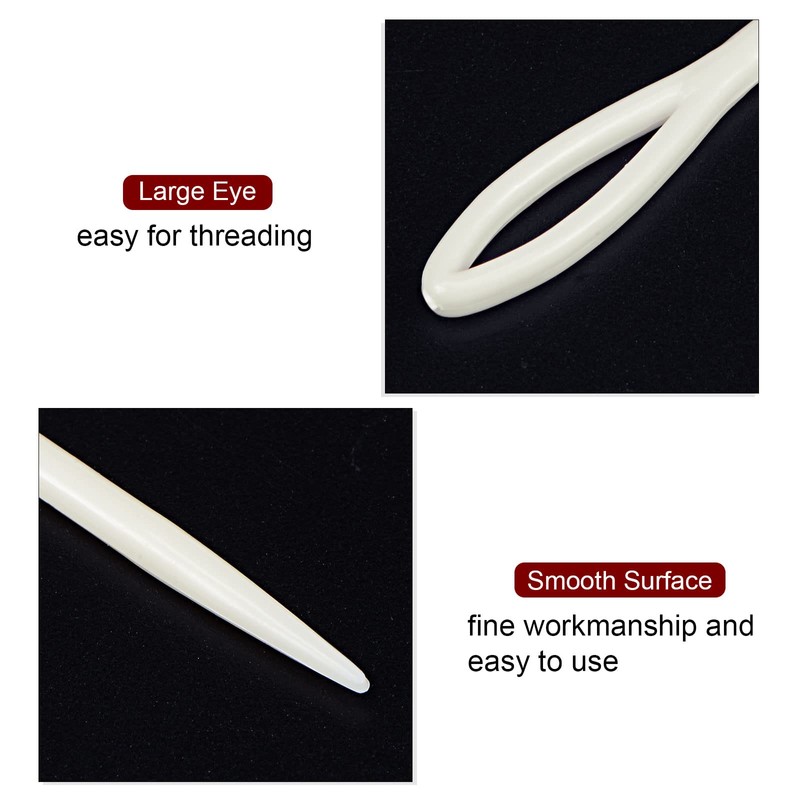 sourcing map Pack of 20 Plastic Sewing Needles, 15 cm