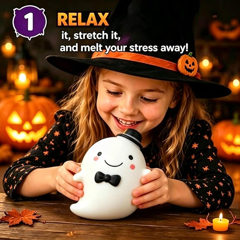 SANTIFY Bollo de Vapor Antiestrés Halloween – Figura Decorativa