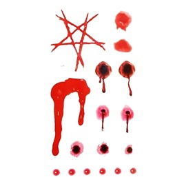 Blood Seal Bloody Tattoo Sticker Costume Cosplay