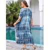 IMAGEKOPE - Traje de baño largo con estampado de caftanes