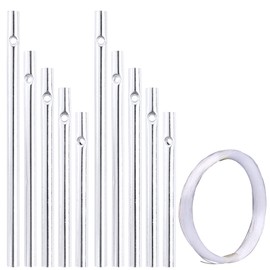 Pack of 20 Wind Chime Tubes Craft Aluminium Tube Chimes for Garden Wind Chime Accessories Metal Wind Chime Pendant Wind Chimes for Outdoor Aluminium Alloy Tubes Wind Chimes for Garden Decoration