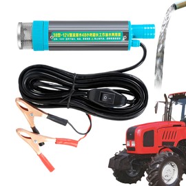 Transfer Pump | Transfer Fluid Pump | 2 Alligator Clips Portable Refueling Tool for Marine Car Boat Truck Agricultural