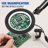 10X USB LED Magnifying Lamp with Clamp, 72 LEDs, Short
