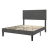 SHA CERLIN Full-Size Upholstered Bed Frame with Adjustable Button-Tufted Headboard,