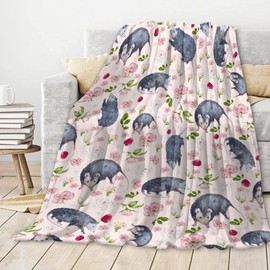 Opossum Throw Blanket | Super Soft Funny Possum Flannel Blanket for Teens | Opossuma Lovers Animal Home Decor | Plush Cute Opossum Blanket for Couch Sofa Bed Living Room | 50"x60" for Teens