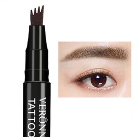 New Feeling Natural Eyebrow 4 Claw Eyebrow Pen, Fine Smooth Brush Head, Clear and Vivid Fork Shape Brush, Liquid Blow, Easy to Carry and Wipe, 4 Heads, 4 Tip Precision Eyebrow Pencil, 4 Tip Eyebrows,