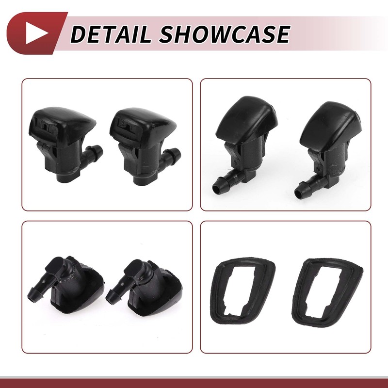 HEROFFIX 2pcs Windshield Washer Nozzle for Toyota Camry 2002-2006 Front