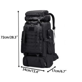 YFREAL 80L Hiking Camping Backpack,Hunting Backpack for Outdoor,Backpack Waterproof,Tactical Backpack for Men Women