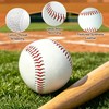 KIQAWEE 2 Pack Base Ball Standard Hard Leather 9 Inch