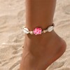 Shell Ankle Bracelet Set for Women,Boho Adjustable Beads Anklet Pack