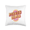 Vibrate Higher Fitness Groovy Pisces Zodiac Throw Pillow, 16x16, Multicolor