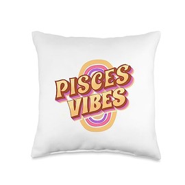 Vibrate Higher Fitness Groovy Pisces Zodiac Throw Pillow, 16x16, Multicolor