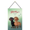 Blechschild With cord 30 x 20 cm Dachshund Germany 1888