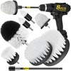 Holikme 8 Piece Drill Brush Attachments Set, Power Scrubber Brush