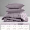 Comfort Spaces Purple King Comforter Set - 3 Piece Pintuck