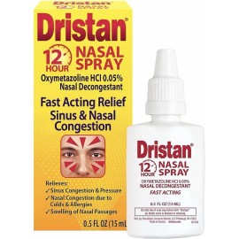 Dristan 12HR Nasal Spray Decongestant Fast Relief 0.5oz Bottle - Pack of 2