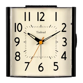 4.7" Large Vintage Retro Analog Alarm Clock, Super Silent Non Ticking Clock with Manual Light, Snooze, Battery Operated, Simply Design, for Living Room, Bedroom, Bedside, Desk, Gift Clock