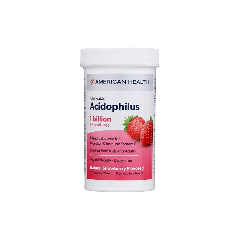 AMERICAN HEALTH Daily Chewable Tablet Acidophilus, 1 Billion Live Cultures,