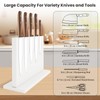 THMINS White Magnetic Knife Holder, Double-Sided Magnetic Knife Block Universal