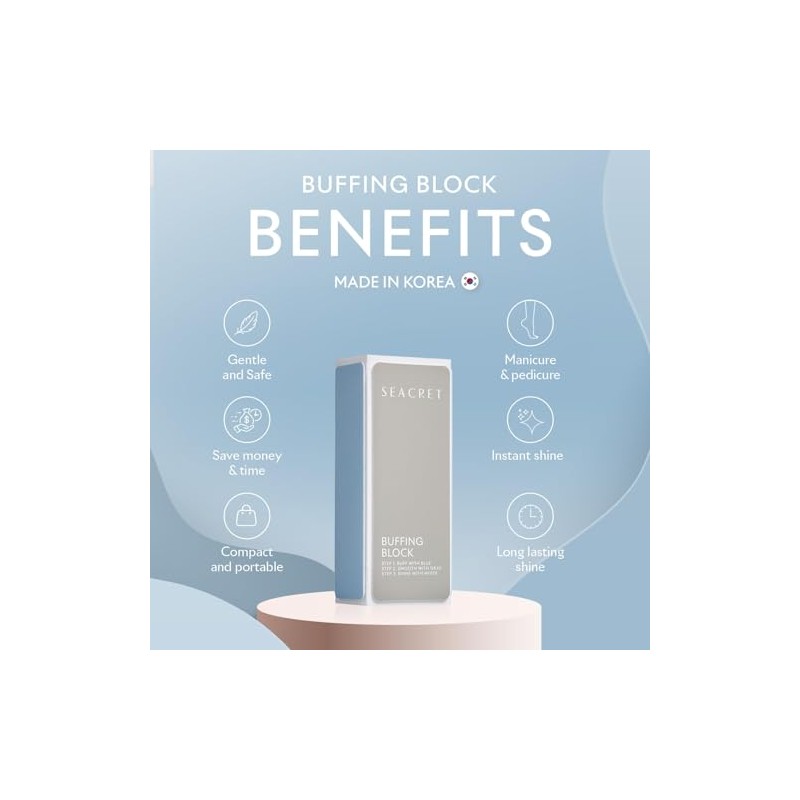 3-Way Nail Buffer Block for Salon Shine - Pack of