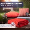 NOAH VERDE Bedspread Waffle Pique: Red, Sofa Blanket: 120 x
