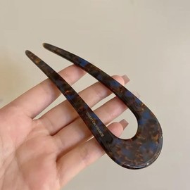 U Shaped Hair Fork Acetate Tortoiseshell French,U-Shaped Hair Fork Hair Pin Retro Hair Clip Women Pin Chinese Hairpins Hair Accessories (brown)
