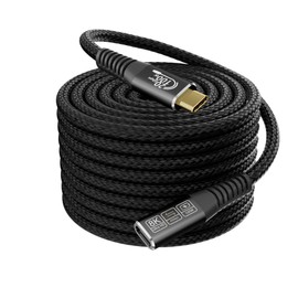 Yiicumhh Long USB c Extension Cable 20FT, 20Gbps/100W USB3.2 Type C Extender Cord, 4K@60Hz Video Output Nylon Braided usbc Male to USB-c Female Charging Cable Compatibility with Thunderbolt 4/3