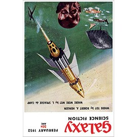 American Gift Services - February 1952 Galaxy Science Fiction Vintage Science Fiction and Fantasy Sci Fi Book Cover Art Poster - 11x17
