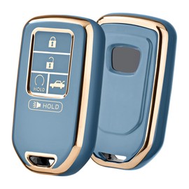 ELOHEI for Honda Key Fob Cover, Key Fob Case for 2015-2021 Honda Accord 2017-2020 CRV Civic Pilot Odyssey Passport Premium Soft TPU Full Protection Key Shell(5 buttons)