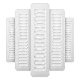 Imperial RG1449 2.25 x 12-Inch Louvered Plastic Floor Register, White, 5 Pack