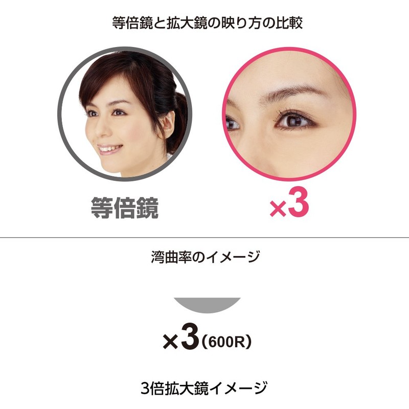 napyuamira- Double-Sided Square konpakutonapyuamira- 3 Times Black AM – 23BK