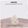 SHOWERORO Beautiful Silver Jewelry Box Decorative Earring Case Heart-shaped Necklace