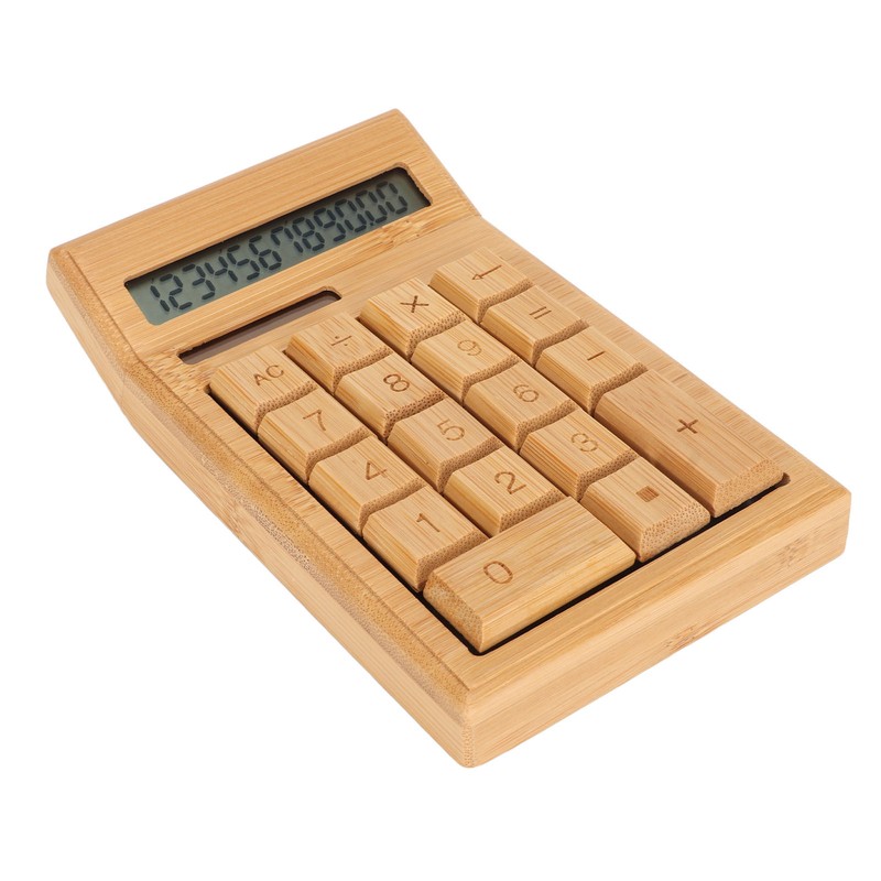 CS19 Solar Calculator Solar Battery Dual Power 12 Digit LCD