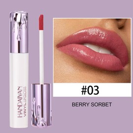 Handaiyan Vibrant Hydrating Lip Satin Lipstick - Long-Lasting,Waterproof & Lightweight Lip Gloss - All-day Wear With Zero Touch-ups Makeup White Springtok - Color: 03#