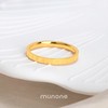 munone 2mm Love Hearts Ring for Women Men,18k Gold Plated