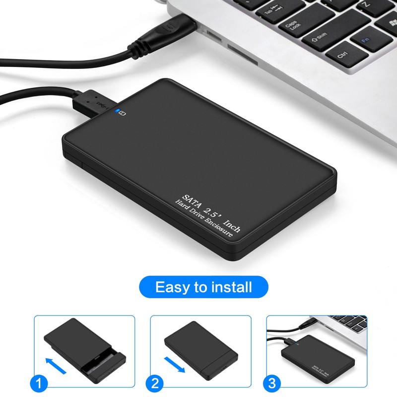 KUNOVA (TM) Tool Free Screw-Less UASP USB 3.0 2.5-inch External