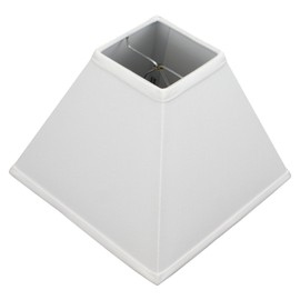 FenchelShades.com 4" Top Dimension x 10" Bottom Dimension 8" Slant Height Square Lampshade USA Made (White)