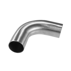 Hihaha 1 Pcs OD 1.5 Inch 90 Degree Mandrel Bend Elbow SS304 Stainless Steel Bend Tube Exhaust Elbow Pipe for Car Modified Exhaust System Piping Silver Tone Durable Material