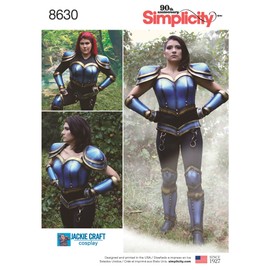 Simplicity 8630 Women's Warrior Armor Cosplay Costume Sewing Pattern, Sizes 6-14