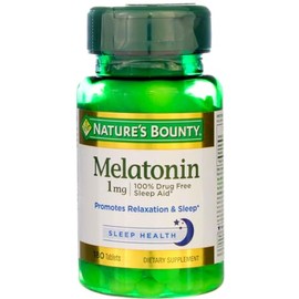 Nature's Bounty Melatonina 1 mg comprimidos 180 comprimidos promueve la relajación y el sueño reparador (paquete de 2)