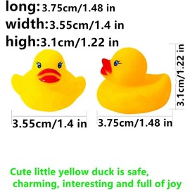 DZTIAN 12 Pcs Multicolored Mini Multicolor Rubber Ducks Baby Bath Ducky Bathtub Pool Squeaky Little Duck Toys for Shower/Party Decoration Supplies/Birthday (12)