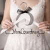 Custom Wedding Dress Hanger for Bride with Sheer Ribbon in