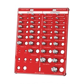 POANES 42 Nut and Bolt Thread Checker with 19 Standard & 15 Metric & 8 Drill Bit Gauge, Bolt Size and Nut Size Identifier Gauge(Inch and Metric)