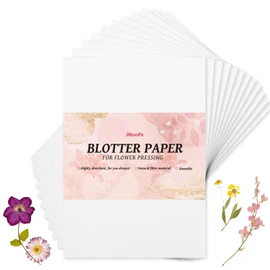 Aboofx 26 Sheets Blotting Paper for Flower Press, A4 Size Highly Absorbent Blotter Paper for Flower Press Reusable Herbarium Paper Craft 8.26 x 11.7 inch Blotter Paper Sheets