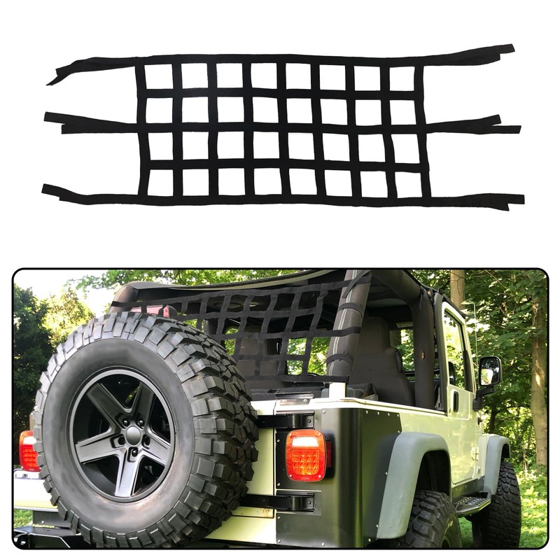 Mesh Cargo Net Roof Top Netting Hammock for Jeep Wrangler