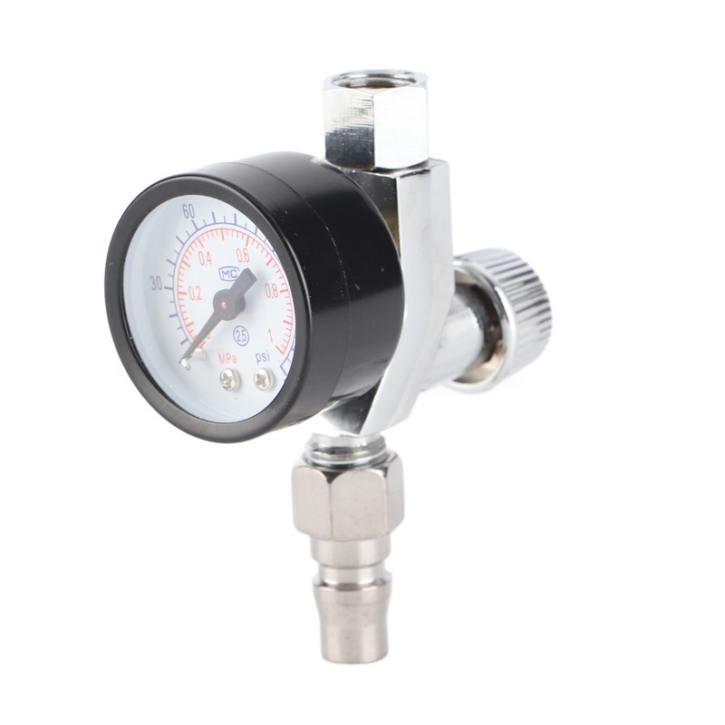 Mini Adjustable Spray Gun Air Regulator With Pressure Gauge Diaphragm