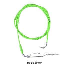 NIBBI High Performance Motorcycle Throttle Cable Adjustable GY6 Scooter Throttle Cable Flat Slide Carburetor Throttle Cable Red 185CM Fit Yamaha TaoTao Kymco SYM GY6 Scooter 125 150 Moped (green)