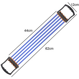 MTSDM 2Pcs Chest Expander, 5 Tubes Removable Ajustable Arm Strength Trainer Exercise Resistance Bands Puller, Handle Arm Strength Trainer Arm Expander Chest Developer for Men Women Home Fitness